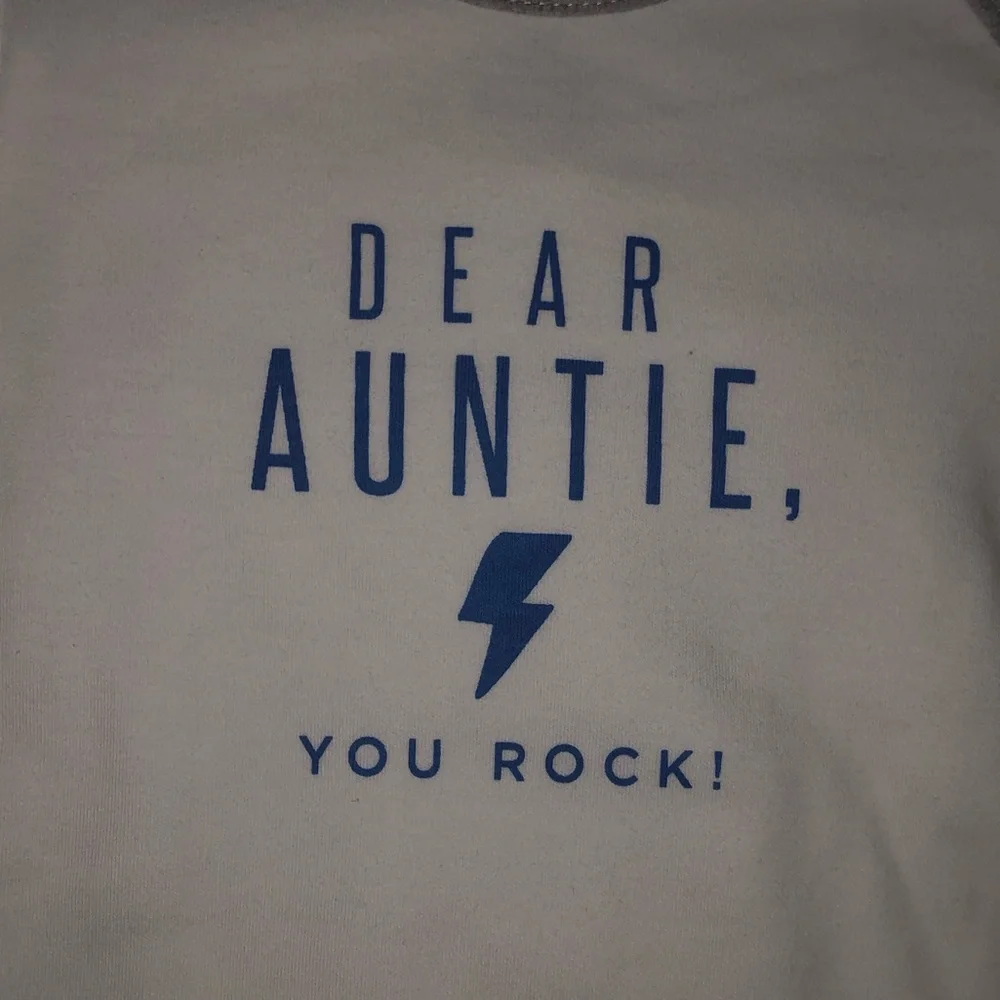 Carter’s Auntie Onesie, 12 Months, New With Tags